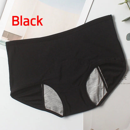 Women Leak Proof Menstrual Period Panties Underwear Physiological Antibacterial Briefs Pants Leakproof Women Period Underwear Black 1pc