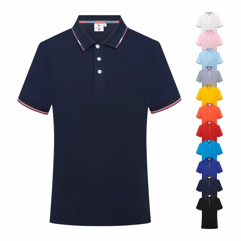 New Clothing Summer Streetwear Casual Fashion Tops Solid Color Polo Shirts Short Sleeve Fashion Lapel Male Top Large Size