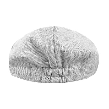 Classic Baby Boy Newsboy Cap - Herringbone Pattern for Special Occasions