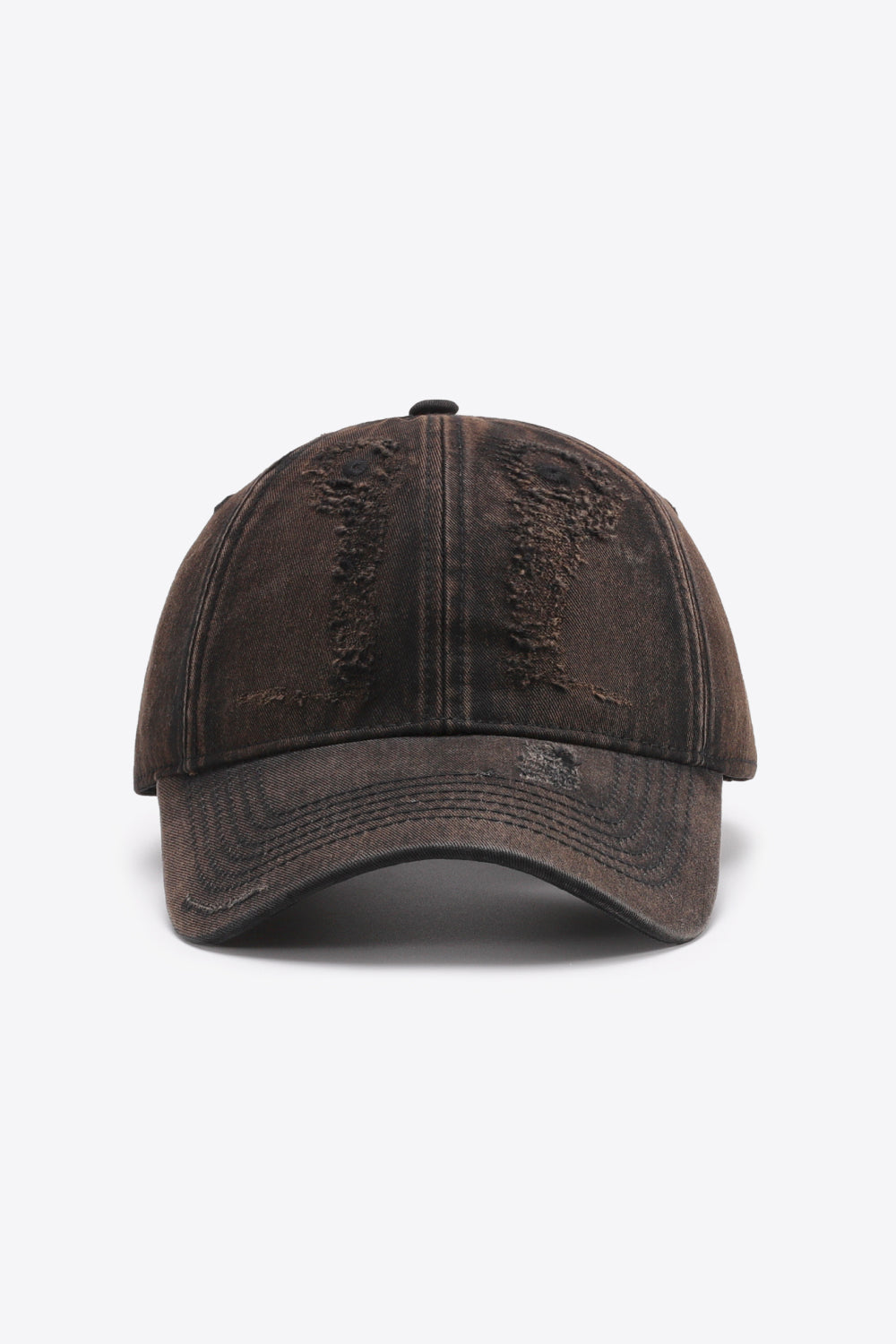 Distressed Adjustable Baseball Cap Black One Size