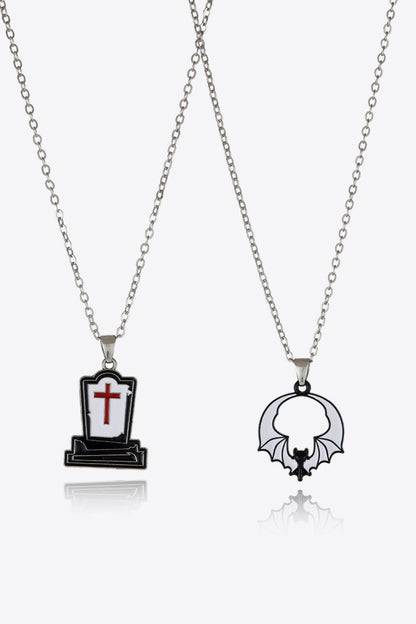 Two-Piece Halloween Theme Necklace Set Style E One Size