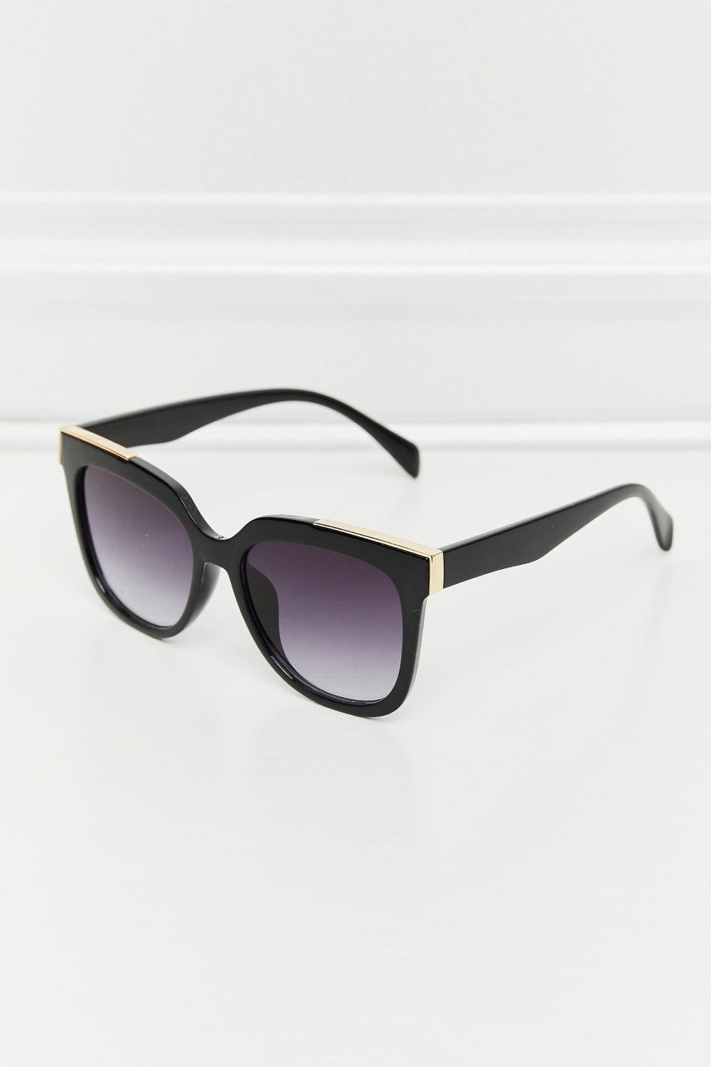 Acetate Lens Full Rim Sunglasses Black One Size