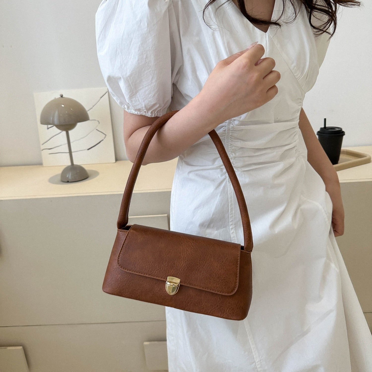 PU Leather Shoulder Bag - Thandynie