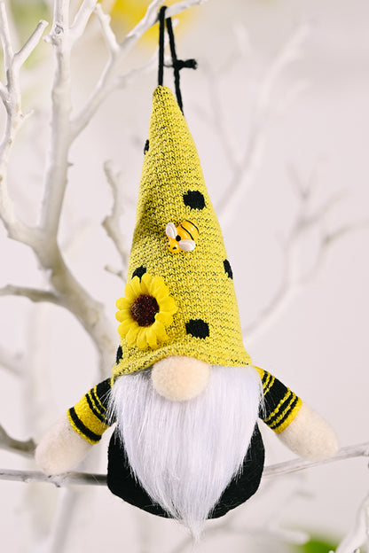 Random 4-Pack Sunflower Faceless Gnome Ornaments Yellow One Size