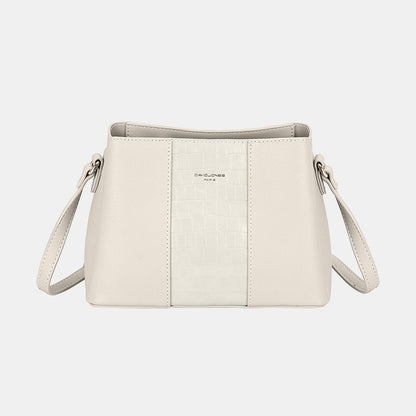 David Jones PU Leather Crossbody Bag Creamy White One Size