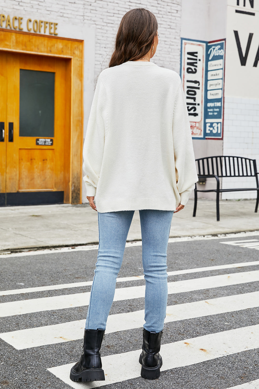 Round Neck Long Sleeve Sweater