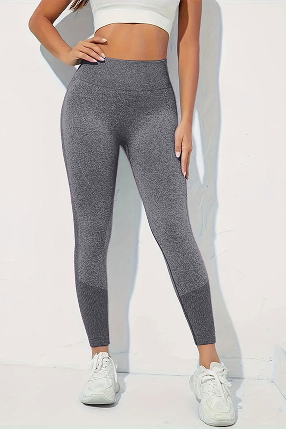 High Waist Active Pants Dark Gray