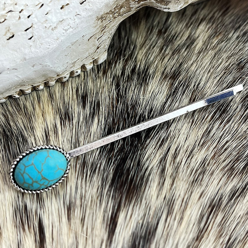 Turquoise Alloy Hairpin Style C One Size