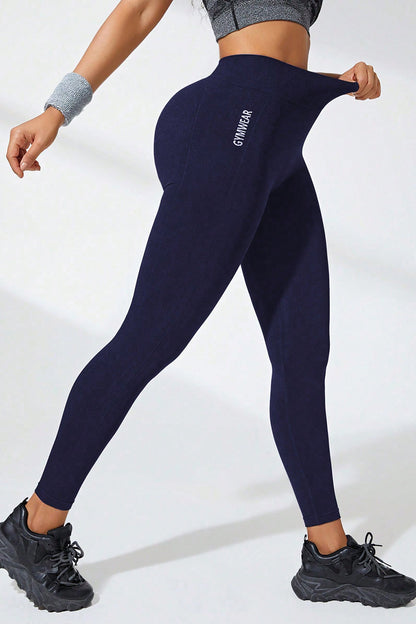 High Waist Active Leggings Dark Blue