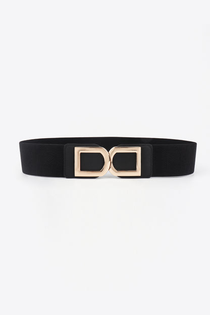 Double D Buckle PU Belt Black One Size