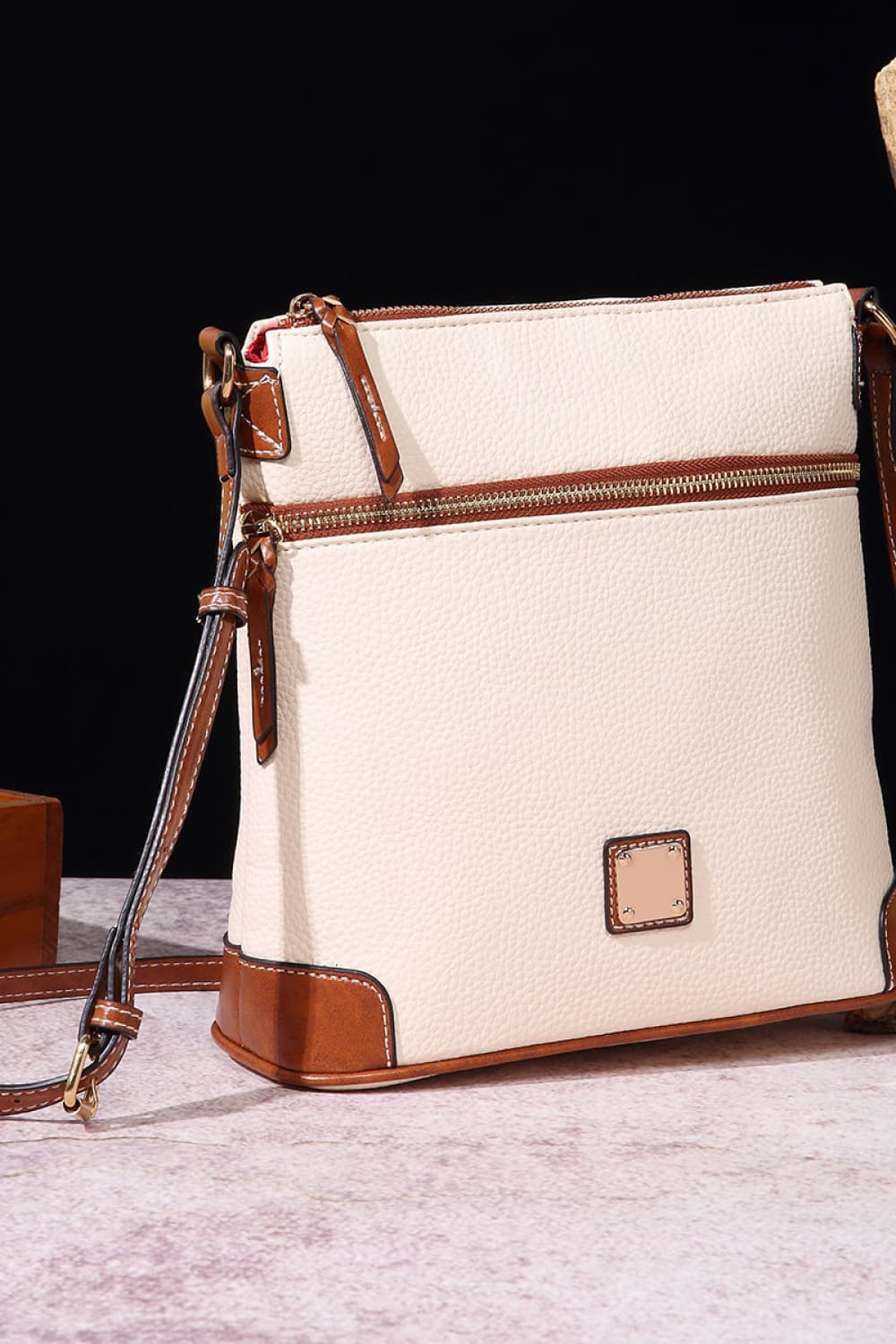 PU Leather Crossbody Bag - Thandynie