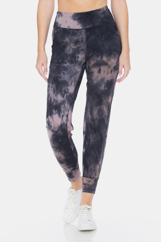 Leggings Depot Tie-Dye High Waist Cropped Leggings MULTI