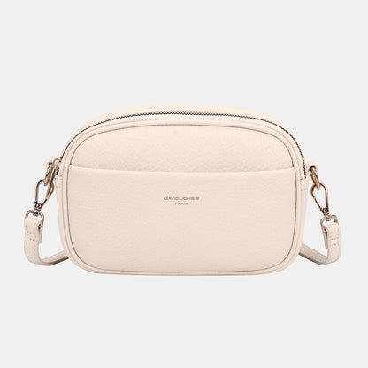 David Jones PU Leather Small Crossbody Bag Ivory One Size