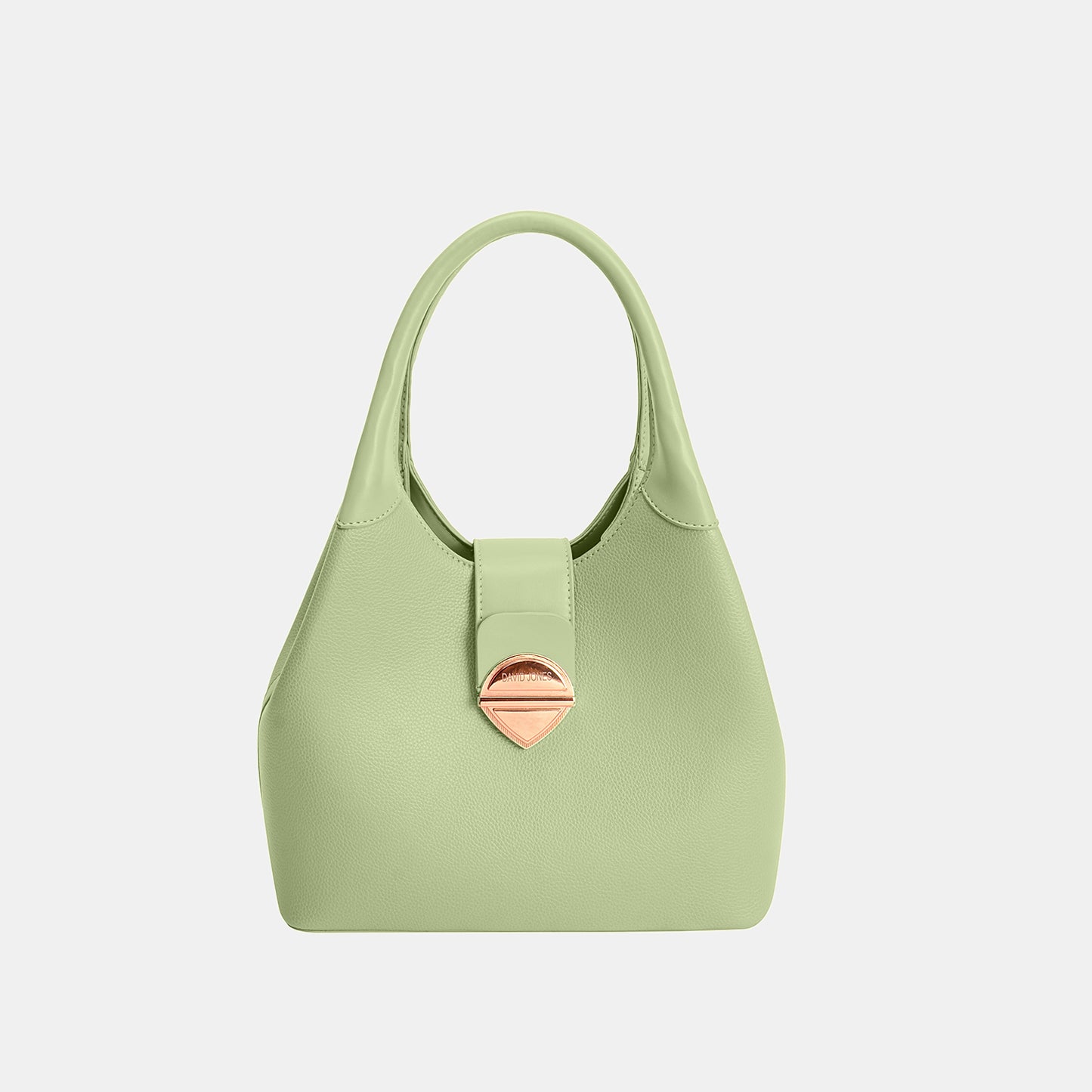 David Jones PU Leather Handbag Light Green One Size