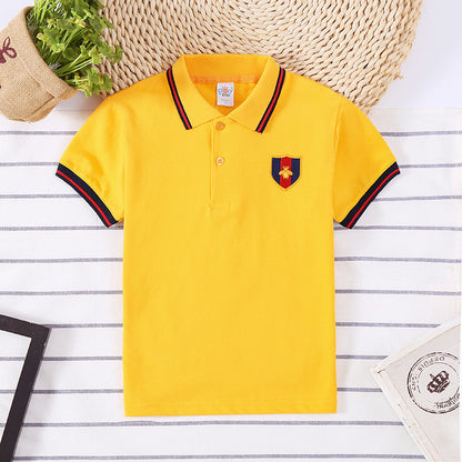 Children's Shirt Boy Top T-shirt Bright yellow