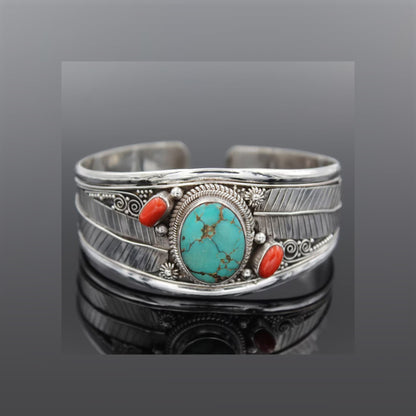 Turquoise Open Bracelet Style A One Size