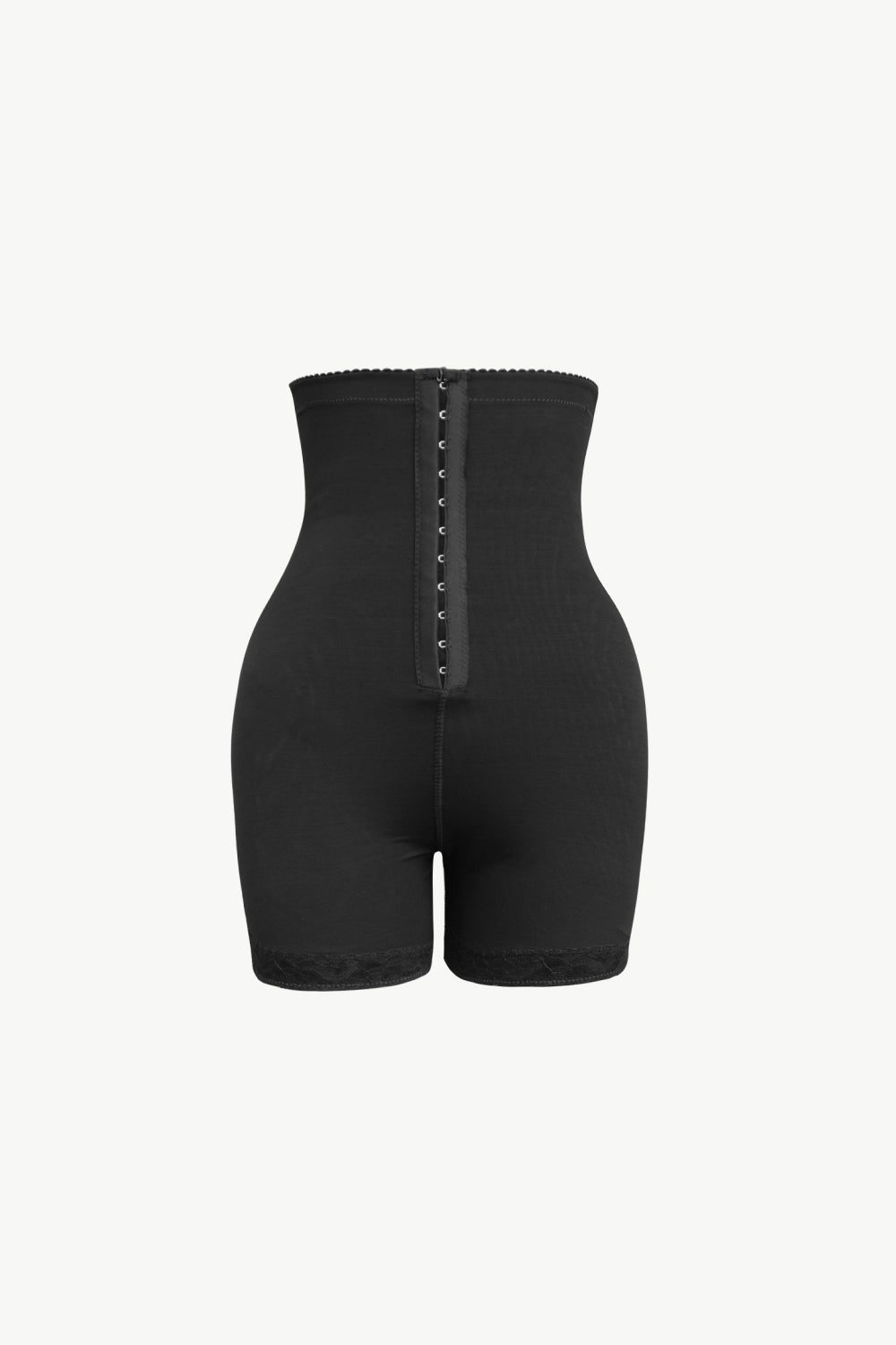 Full Size Hook-and-Eye Shaping Shorts Black