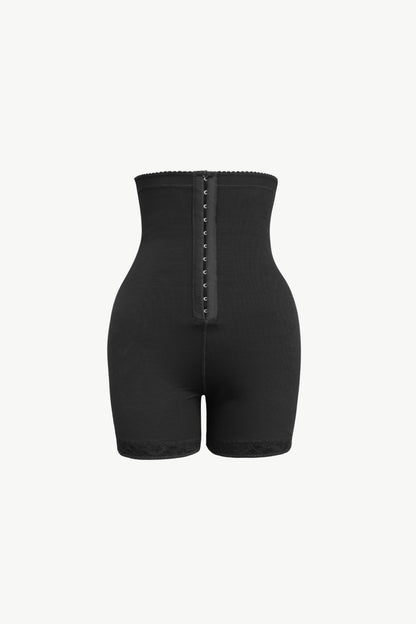 Full Size Hook-and-Eye Shaping Shorts Black