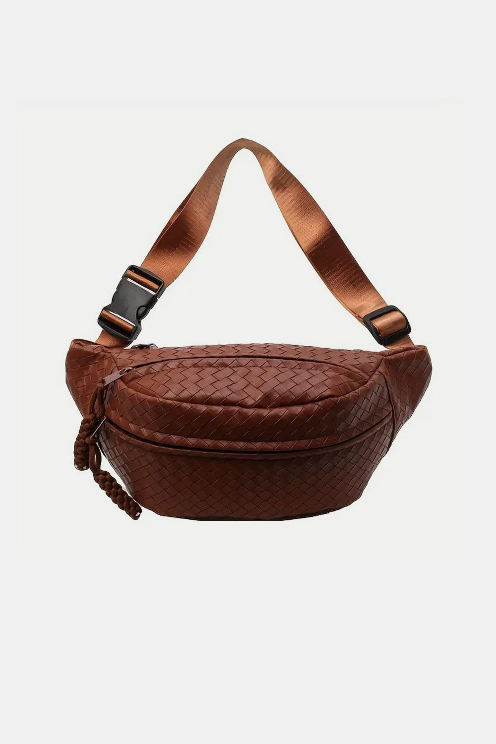 Zenana Vegan Leather Woven Atlas Crossbody Bum Bag - Thandynie