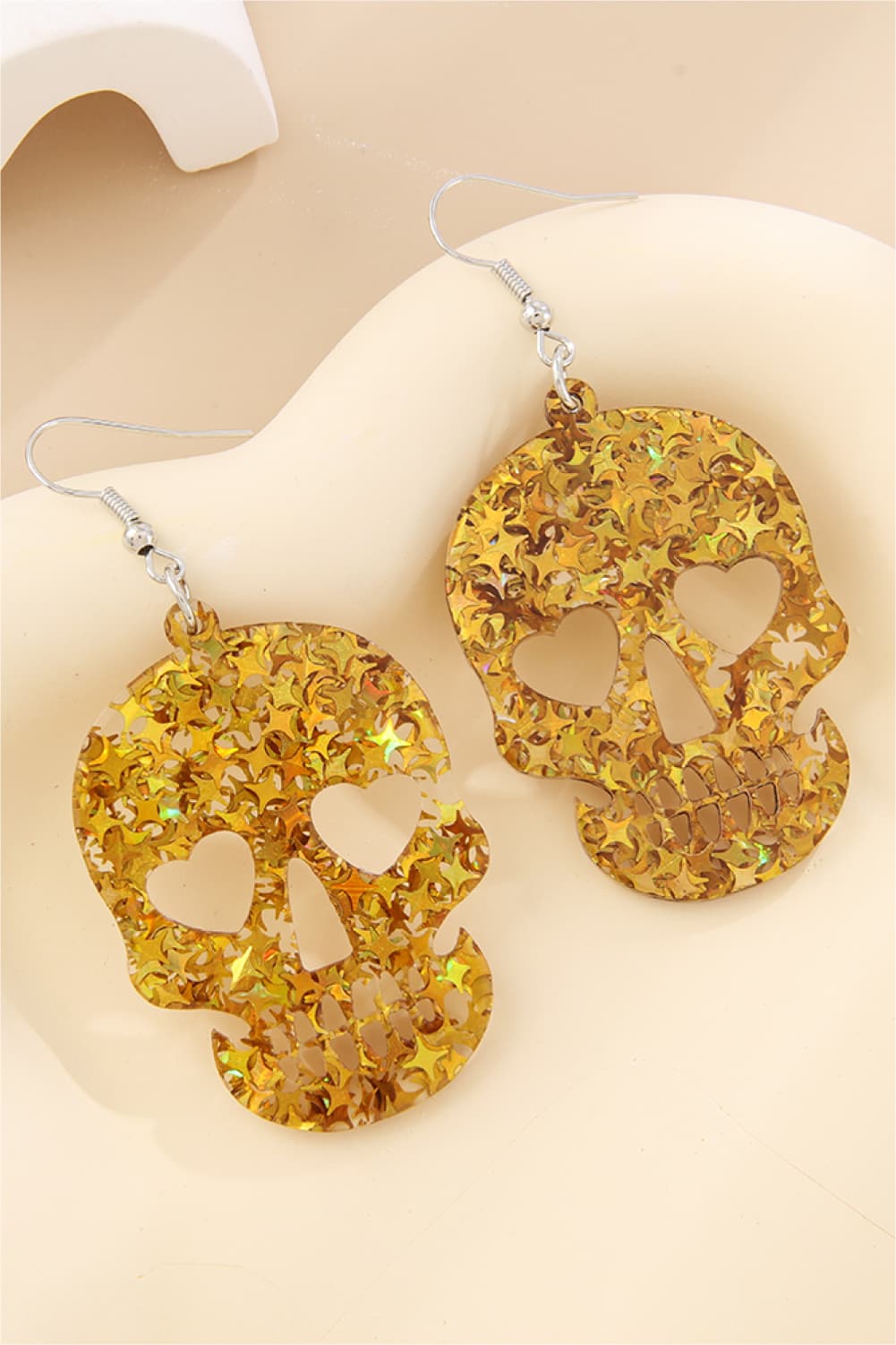 Acrylic Skull Drop Earrings for Halloween