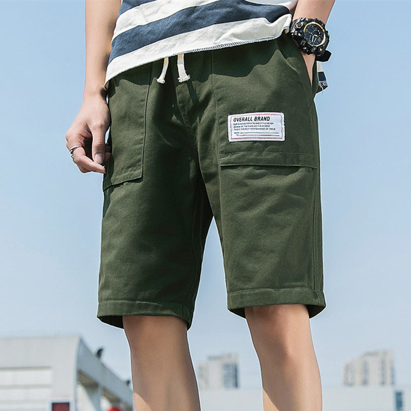 Washed Overalls Camouflage Shorts Men