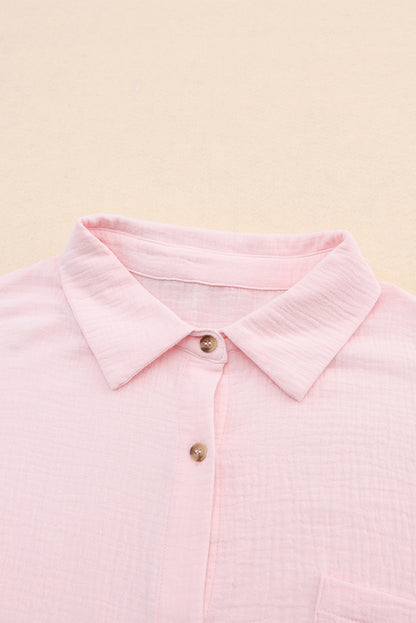 Pocketed Button Up Long Sleeve Shirt