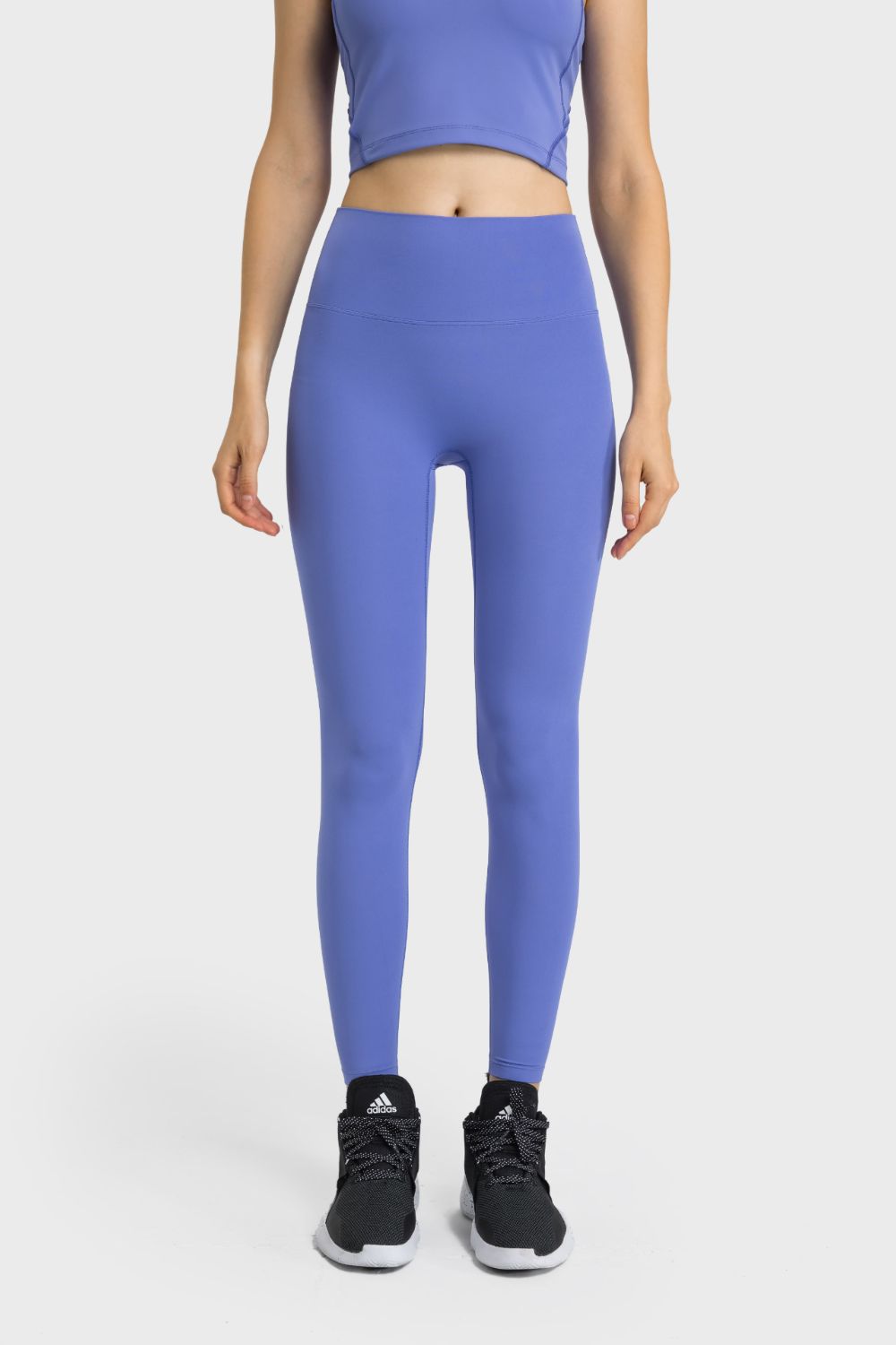 High Waist Active Pants Blue One Size