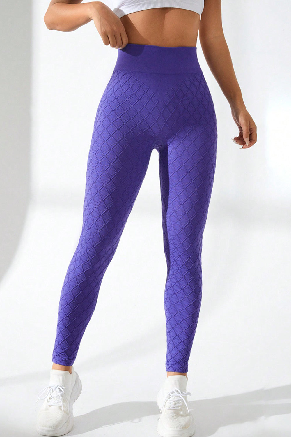 High Waist Active Leggings Blue Purple