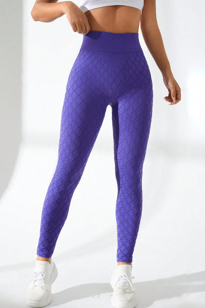 High Waist Active Leggings Blue Purple