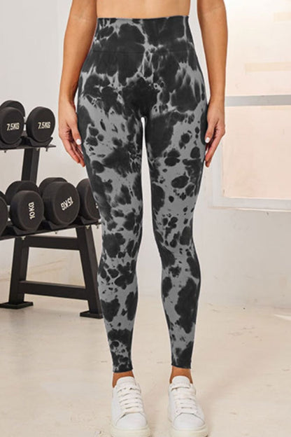 Tie-Dye High Waist Active Leggings Black