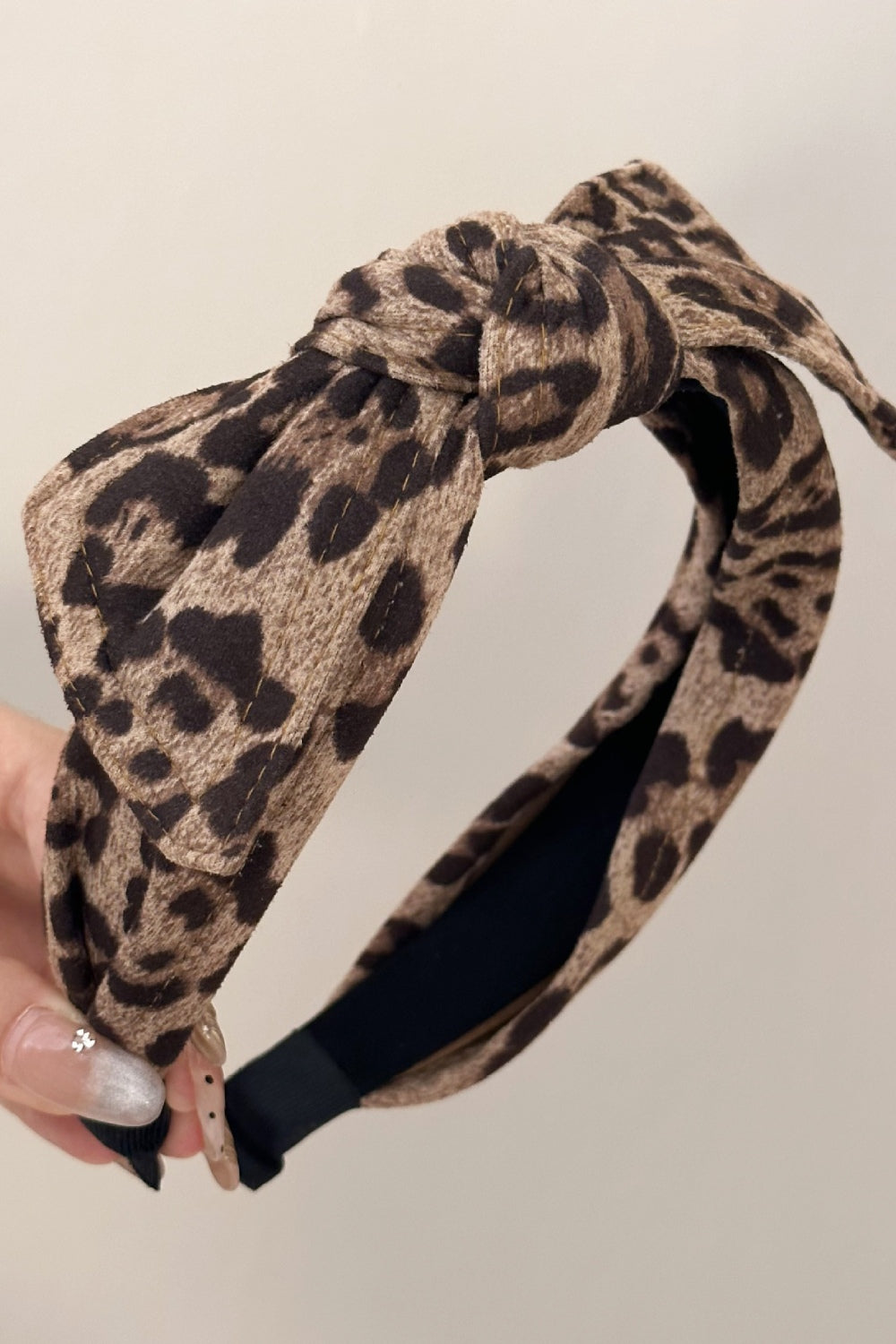 Leopard Polyester Wide Headband Style B One Size