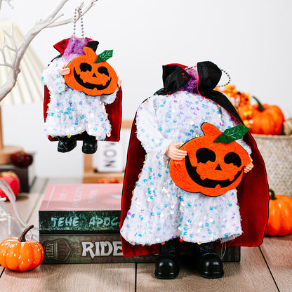 Two-Piece Sequin Halloween Hanging Widgets White One Size