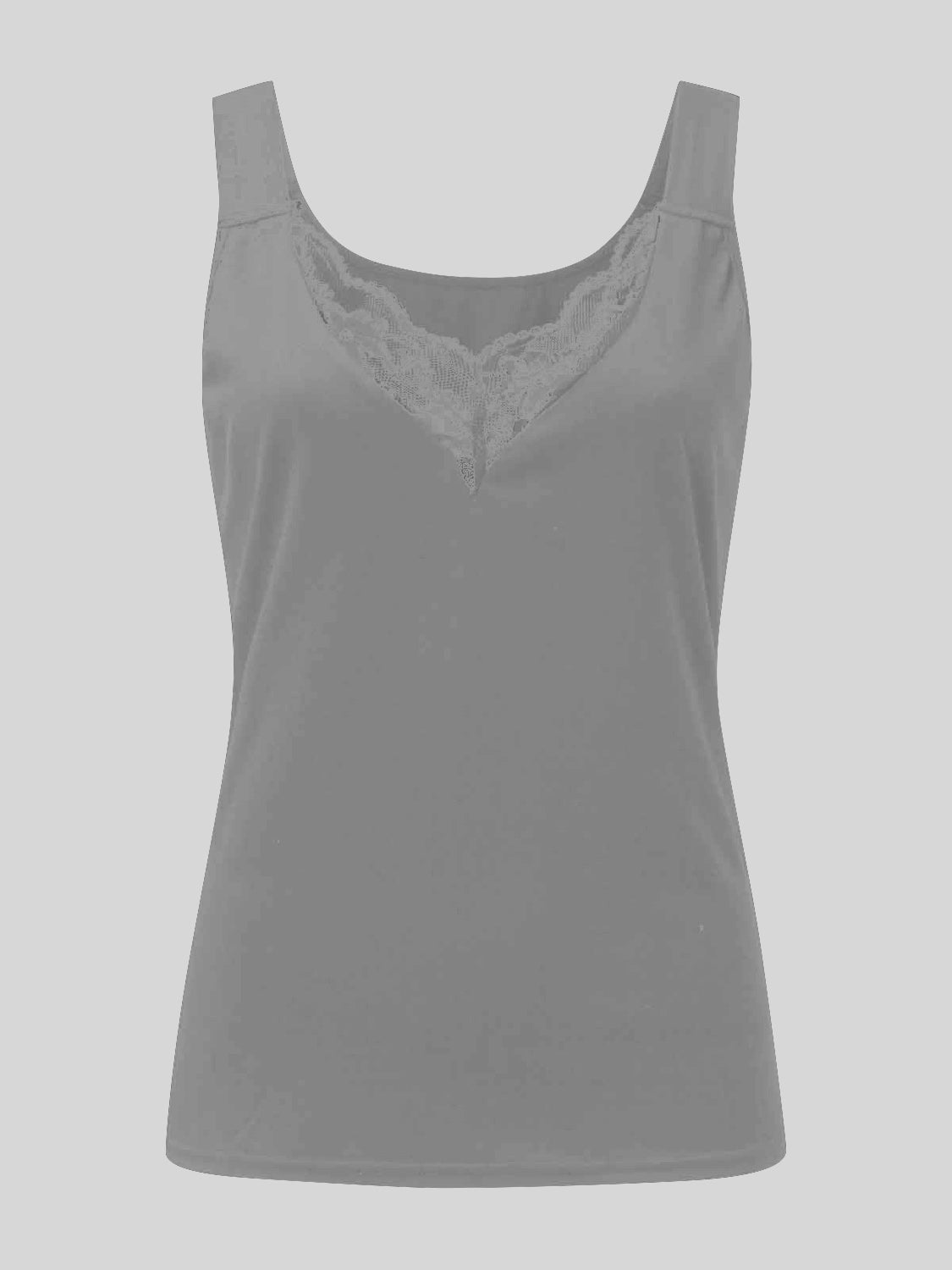 Full Size Lace Detail Sweetheart Neck Tank - Thandynie