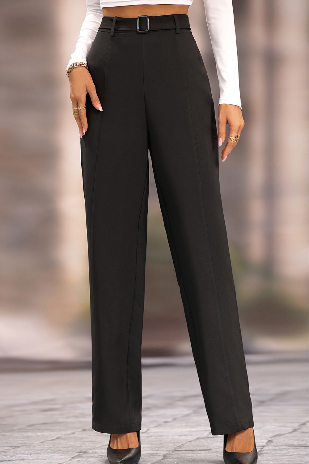 Long Loose Fit Straight Pants - Thandynie