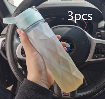 Spray Water Bottle For Girls Outdoor Sport Fitness Water Cup Large Capacity Spray Bottle Drinkware Travel Bottles Kitchen Gadgets Blueorange gradient3pcs