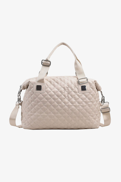 PU Leather Handbag Ivory One Size