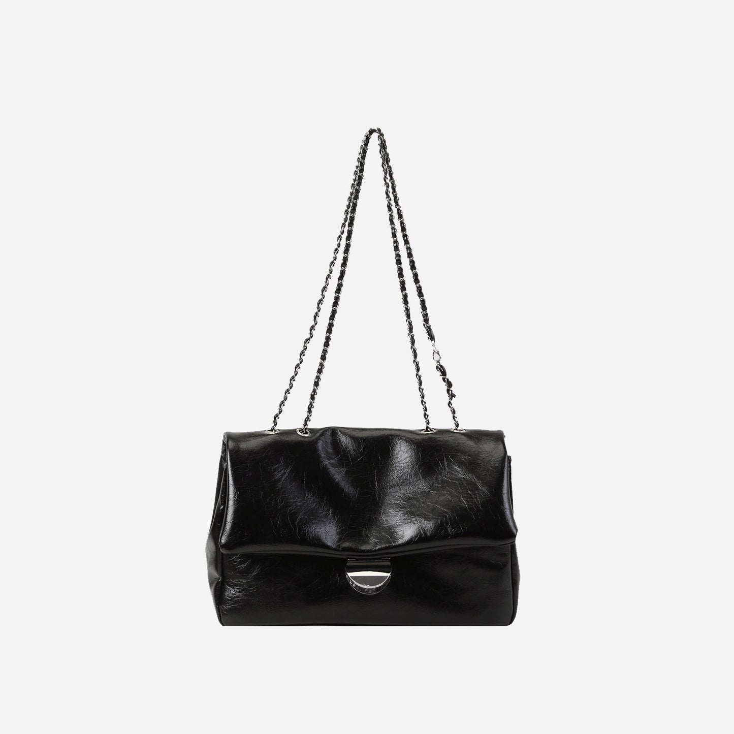 Textured PU Leather Shoulder Bag - Thandynie