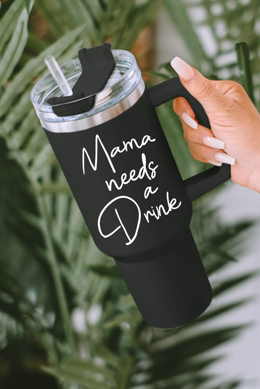 Black Mama Needs A Drink Stainless Steel Portable Cup 40oz