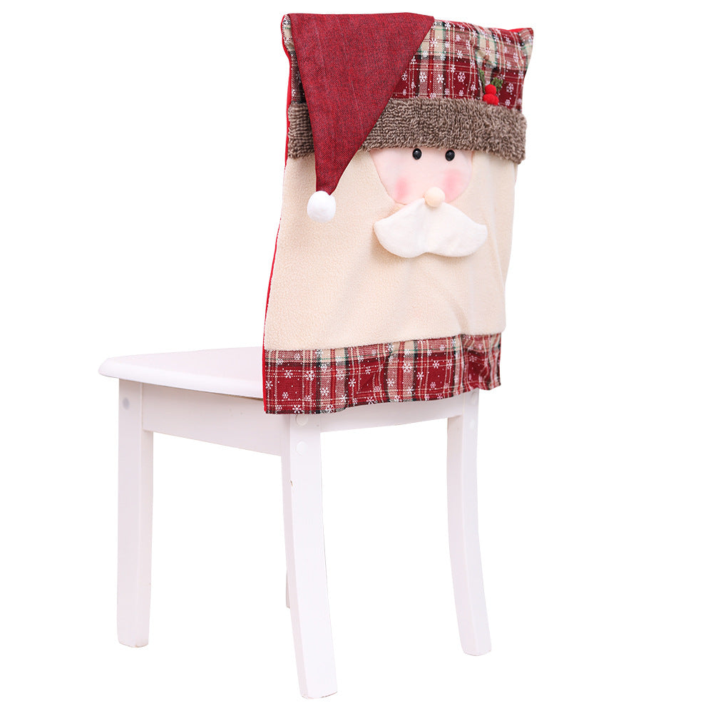 Pom-Pom Trim Chair Cover Santa One Size