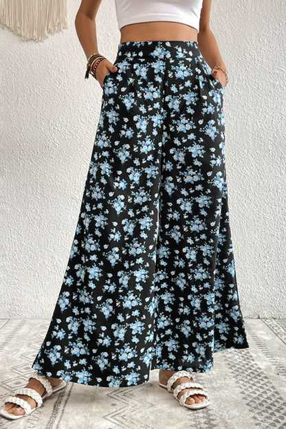 Floral Pocket Culottes Floral