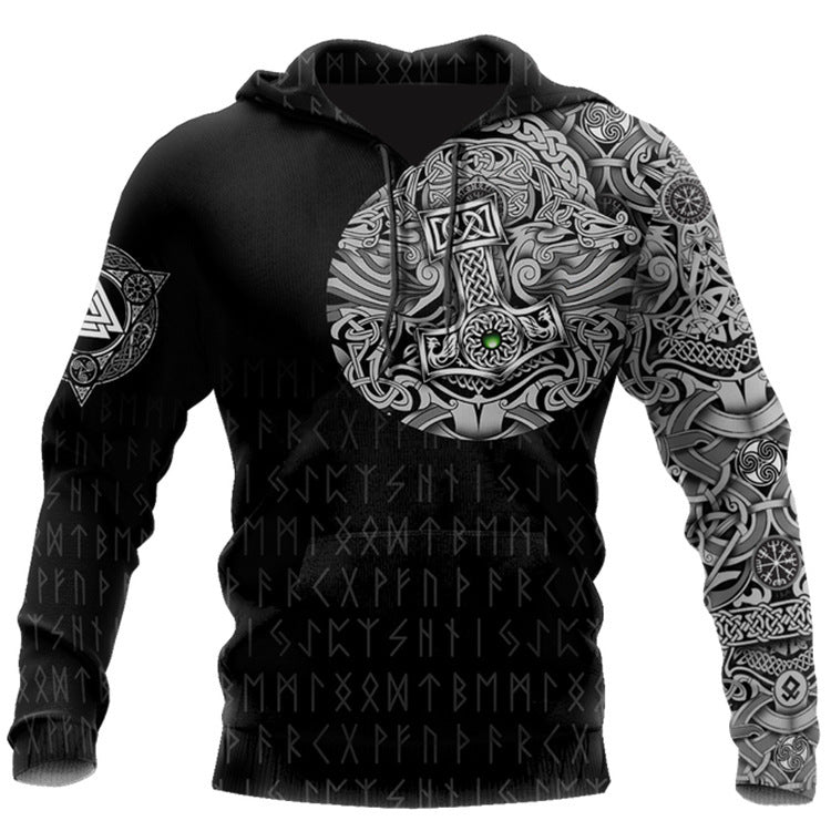 Hoodies For Men Cool Animal Print Street Trend B