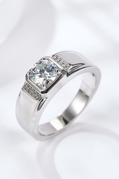 From The Heart 1 Carat Moissanite Ring Silver