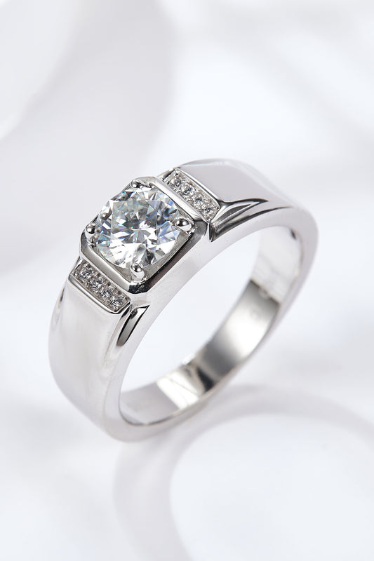 From The Heart 1 Carat Moissanite Ring Silver