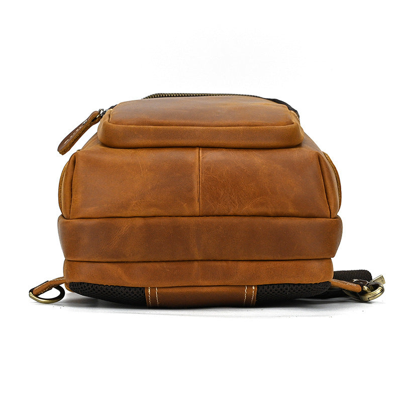 Men's Retro Crazy Horse Skin Shoulder Bag