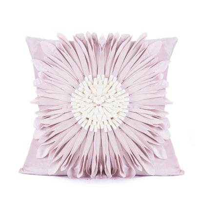 Fashion Modern Style White Throw Pillows Velvet Stitching 3D Chrysanthemum Cushion Waist Pillow Blue Cushion Case Pink 45x45cm