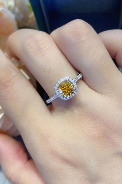 Feel Your Love 3 Carat Moissanite Ring Yellow