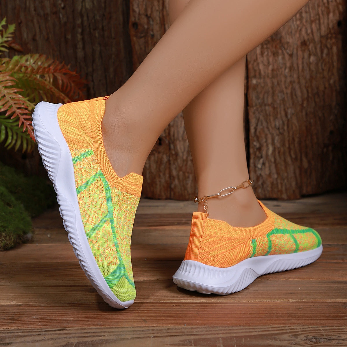 Breathable Mesh Round Toe Sneakers