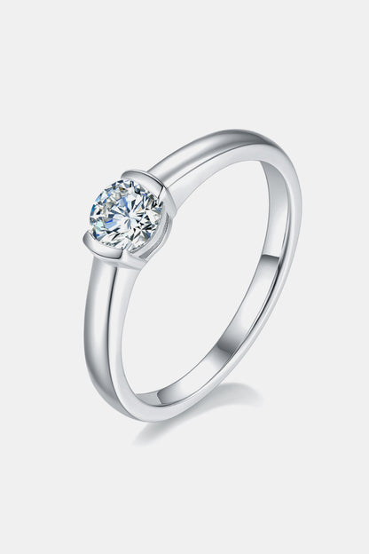 Moissanite 925 Sterling Silver Solitaire Ring Round