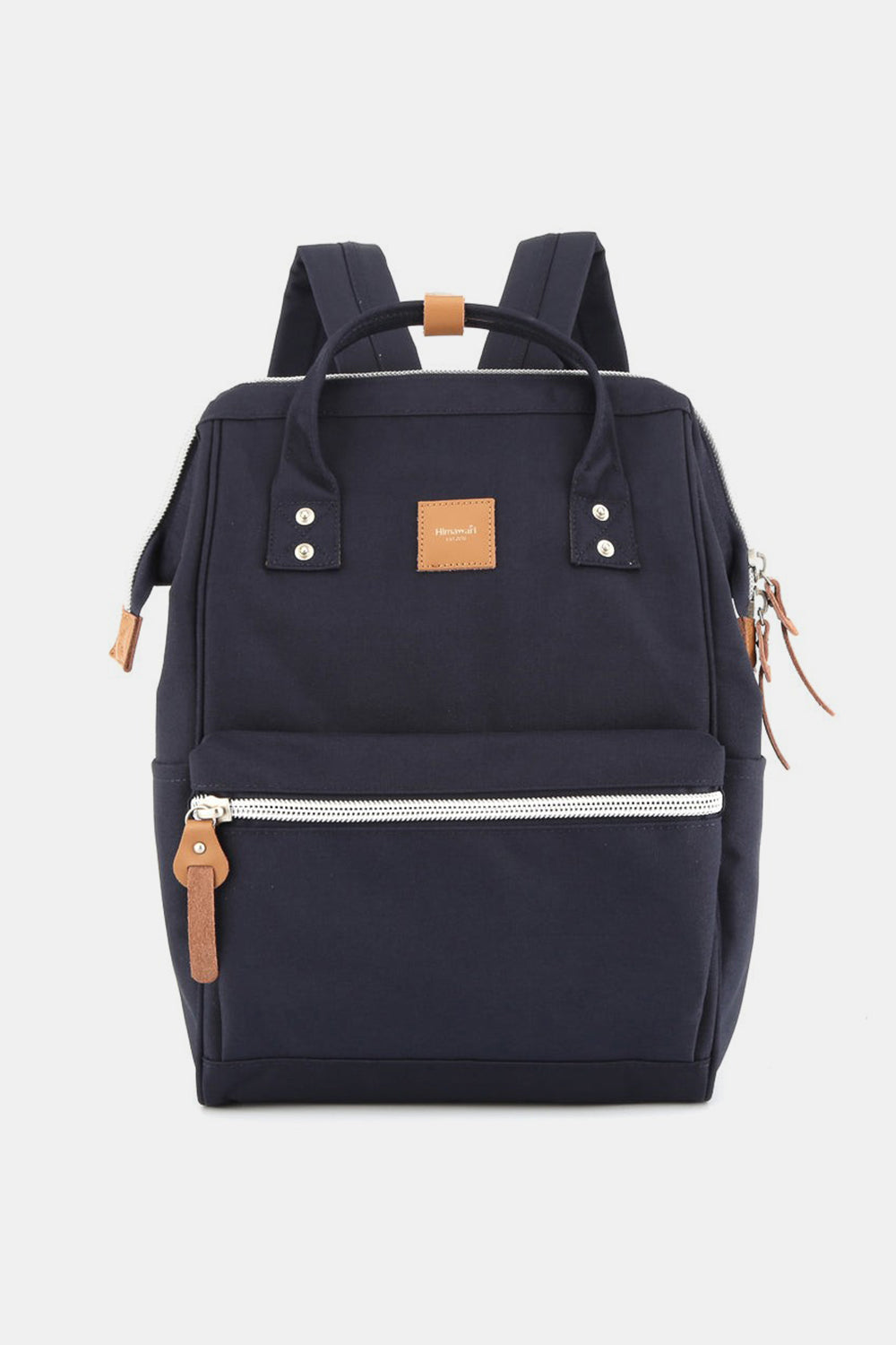 Himawari Water Resistant Canvas Backpack Bag with Side Pockets Navy One Size