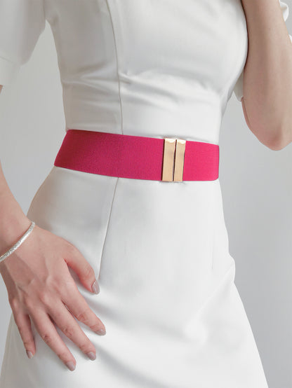 Alloy Buckle Elastic Belt